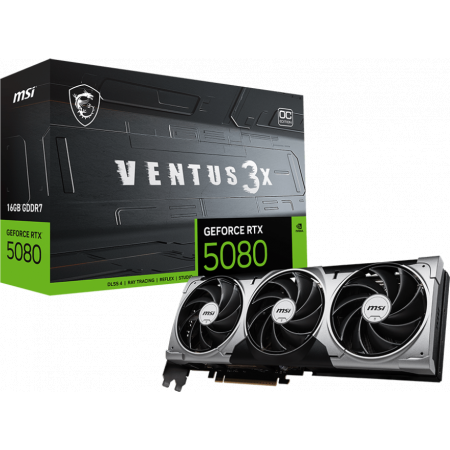Видеокарта MSI PCI-E 5.0 RTX 5080 16G VENTUS 3X OC PLUS NVIDIA GeForce RTX 5080 16Gb 256bit GDDR7 2640/30000 HDMIx1 DPx3 HDCP Ret, фото , изображение 7