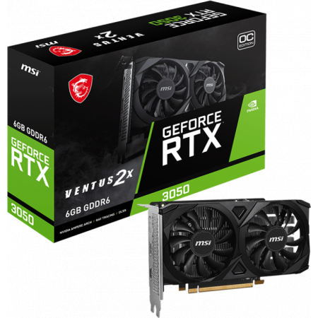 Видеокарта VGA MSI NVIDIA GeForce RTX 3050 VENTUS 2X E 6G OC 6GB, GDDR6/96-bit, PCIe 4.0, 2xHDMI 2.1, 1xDP, 2.1-slot, фото , изображение 5