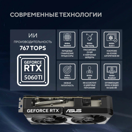 Видеокарта DUAL-RTX5060TI-O16G, фото , изображение 11