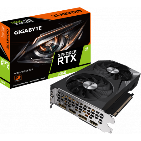 Видеокарта Gigabyte GV-N3060WF2-12GD NVIDIA GeForce RTX 3060 12Gb 192bit GDDR6 1792/15000 HDMIx2 DPx2 HDCP Ret, фото , изображение 8