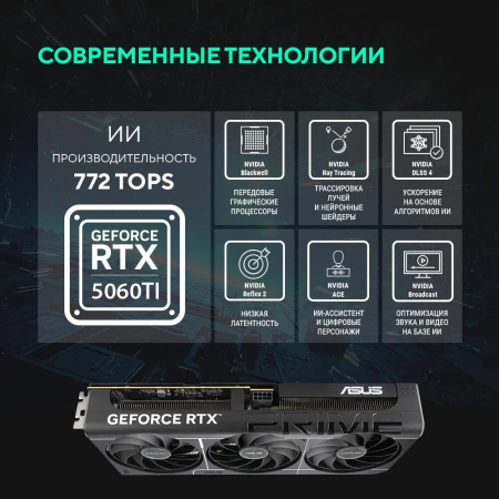 Видеокарта PRIME-RTX5060TI-O16G, фото , изображение 13