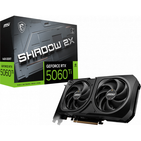 Видеокарта MSI PCI-E 5.0 RTX 5060 Ti 16G SHADOW 2X PLUS NVIDIA GeForce RTX 5060TI 16Gb 128bit GDDR7 2572/28000 HDMIx1 DPx3 HDCP Ret, фото , изображение 5