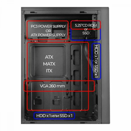 Корпус Ginzzu A420 ATX, фото , изображение 11