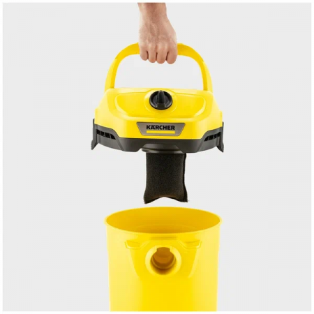 Строительный пылесос Karcher WD 2 Plus V-12/4/18 1000Вт (уборка: сухая/сбор воды) желтый, фото , изображение 5 Строительный пылесос Karcher WD 2 Plus V-12/4/18 1000Вт (уборка: сухая/сбор воды) желтый, фото , изображение 5