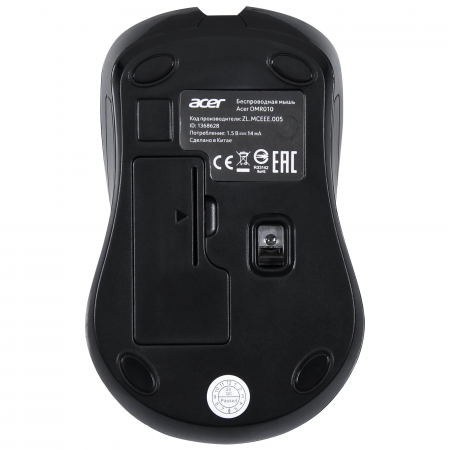 Беспроводная мышь Acer OMR010 черный оптическая (1200dpi), фото , изображение 2