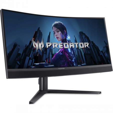 Монитор 34 Acer Predator X34V3bmiiphuzx VA 3440x1440, 180 Гц, 1 мс, 21:9, 1000 кд/м2, 2хHDMI, 1хDP, USB-C, изогнутый, выход на наушники, черный, фото , изображение 2