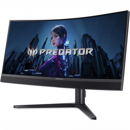 Монитор 34 Acer Predator X34V3bmiiphuzx VA 3440x1440, 180 Гц, 1 мс, 21:9, 1000 кд/м2, 2хHDMI, 1хDP, USB-C, изогнутый, выход на наушники, черный, фото , изображение 3