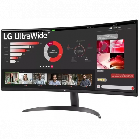 Монитор 34 LG  UltraWide 34WR50QK-B VA LED 3440x1440 100Hz 5мс 21:9 300cd HDMI DP черный, фото , изображение 3