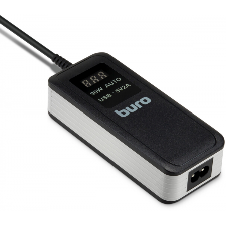 Блок питания Buro BUM-0065A90 автоматический 90W 12V-20V 11-connectors 5A 1xUSB 2.1A от бытовой электросети LСD индикатор, фото 