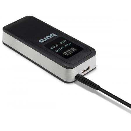 Блок питания Buro BUM-0065A90 автоматический 90W 12V-20V 11-connectors 5A 1xUSB 2.1A от бытовой электросети LСD индикатор, фото , изображение 3