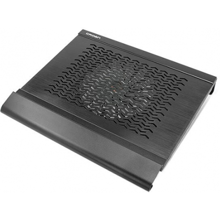 Аксессуар к ноутбуку CROWN Подставка для ноутбука CMLC-1000 black&silver ( до 15,6" 1 кулер 160мм, материал алюминий Вес 867 г Размер 339*294*49 мм), фото 