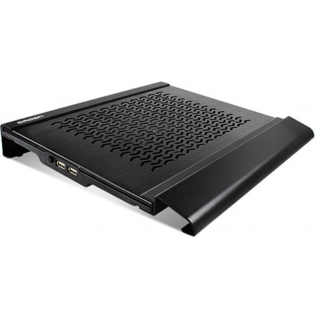 Аксессуар к ноутбуку CROWN Подставка для ноутбука CMLC-1000 black&silver ( до 15,6" 1 кулер 160мм, материал алюминий Вес 867 г Размер 339*294*49 мм), фото , изображение 3
