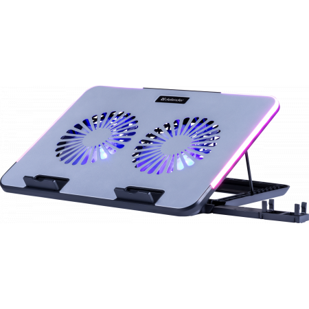Подставка для ноутбука Defender NS-519 15.6", 2 вентилятора, RGB, металл., фото , изображение 2