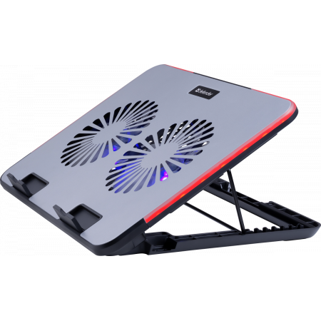 Подставка для ноутбука Defender NS-519 15.6", 2 вентилятора, RGB, металл., фото , изображение 4