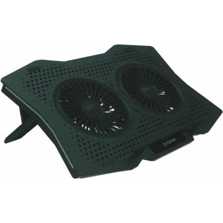 Подставка для ноутбука Digma D-NCP180-2x110 18" 410x280x34мм 20дБ 2xUSB 2x 110ммFAN 700г пластик ABS черный, фото 