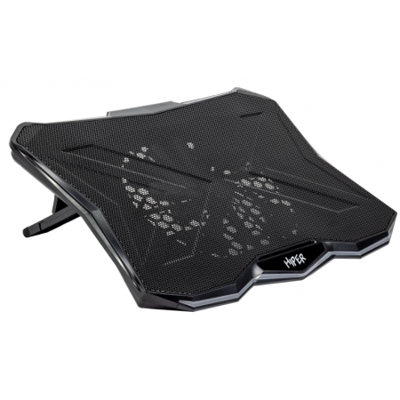 Подставка для ноутбука охлаждающая HIPER VIENTO /1 вентилятор/800 об.в мин/23 дБ/ 2xUSB2.0/ 5 углов наклона/RGB-подсветка/черный (CP-A1), фото , изображение 3