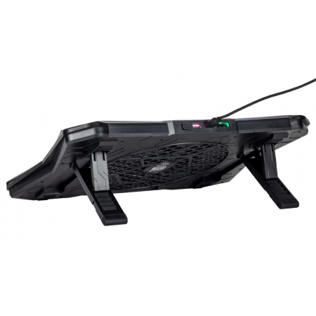 Подставка для ноутбука охлаждающая HIPER VIENTO /1 вентилятор/800 об.в мин/23 дБ/ 2xUSB2.0/ 5 углов наклона/RGB-подсветка/черный (CP-A1), фото , изображение 4