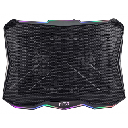 Подставка для ноутбука охлаждающая HIPER VIENTO /1 вентилятор/800 об.в мин/23 дБ/ 2xUSB2.0/ 5 углов наклона/RGB-подсветка/черный (CP-A1), фото , изображение 8