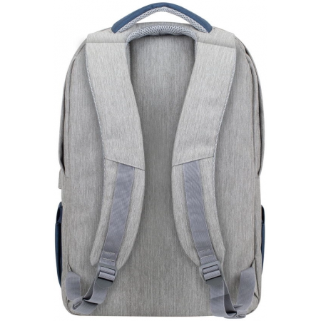 Рюкзак для ноутбука 17.3" Riva 7567 серый/темно-синий полиэстер (7567 GREY/DARK BLUE), фото , изображение 8