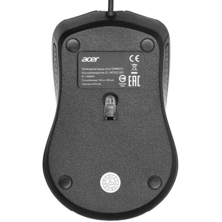 Мышь проводная Acer OMW010 (ZL.MCEEE.001) Чёрный, фото , изображение 4