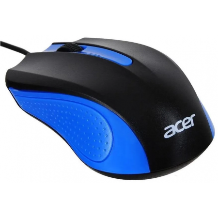 Мышь проводная Acer OMW011 черный/синий, 1200 dpi, USB, кнопки - 3, фото , изображение 3