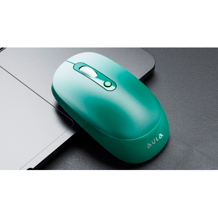Мышь беспроводная AULA AM207 Green, фото , изображение 2
