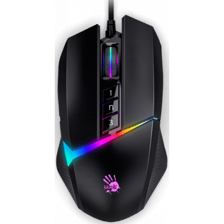 Мышь A4Tech Bloody W60 Max черный оптическая 10000dpi USB 7but (W60 MAX STONE BLACK), фото 