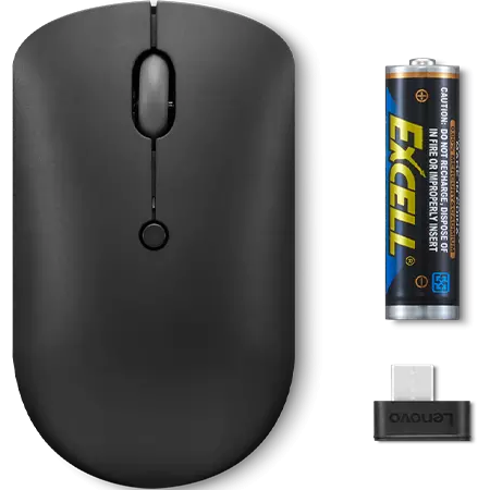 Мышь беспроводная Lenovo 400 USB-C Wireless Compact (GY51D20865) Чёрный, фото , изображение 4