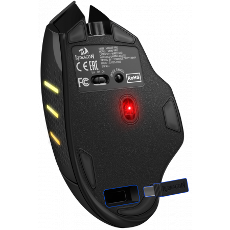 Мышь беспроводная Redragon Mirage Pro (71432) чёрный, фото , изображение 6