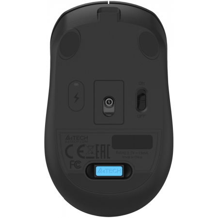Мышь A4Tech Fstyler FG15CS Air2 черный оптическая 1200dpi silent беспров. USB для ноутбука 3but (FG15CS AIR2 BLACK), фото , изображение 3