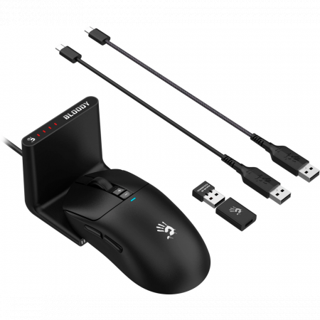 Мышь A4Tech Bloody R72 Ultra Duo черный/рисунок оптическая 20000dpi беспров. USB/USB-C 6but (R72 ULTRA DUO RENEGADEMIDNIGHT), фото , изображение 11