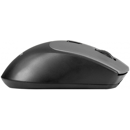 Беспроводная мышь ExeGate Professional Standard BT-070 (радиоканал 2,4 ГГц+Bluetooth5.2, оптическая, 1600dpi, 6D, 6 кнопок и колесо прокрутки, 500mah аккумулятор, черная, серая вставка, RTL), фото , изображение 4