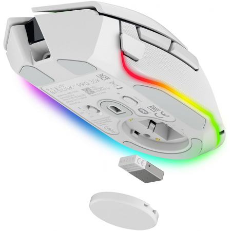 Мышь беспроводная/проводная Razer Basilisk V3 Pro 35K белый, 35000 dpi, радиоканал, Bluetooth, USB, кнопки - 11, фото , изображение 4
