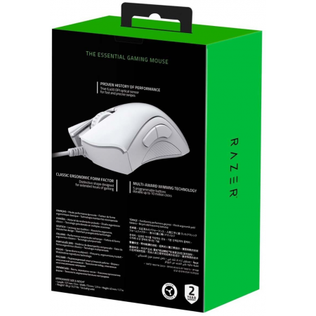 Игровая мышь Razer DeathAdder Essential - White Ed. Razer DeathAdder Essential - White Ed. Gaming Mouse, фото , изображение 5