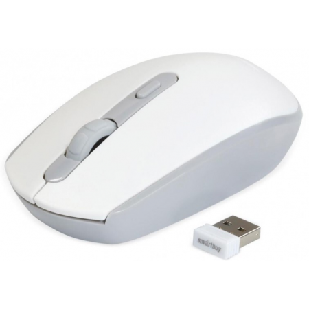 Мышь беспроводная Smartbuy (SBM-280AG-WG) ONE 280AG белый/серый, фото 