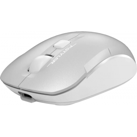 Мышь беспроводная A4Tech Fstyler FB26CS Air2 серебристый/белый, 2000 dpi, радиоканал, Bluetooth, USB, кнопки - 4, фото , изображение 4