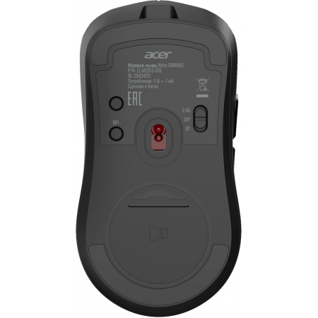 Мышь Acer Nitro OMR402 черный оптическая 26000dpi беспров. BT/Radio USB 5but (ZL.MCECC.05E), фото , изображение 4