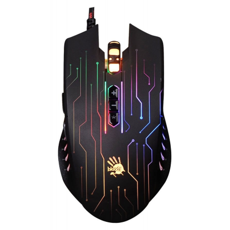 Мышь проводная A4Tech Bloody Q82 черный, 3200 dpi, USB, кнопки - 8, фото 