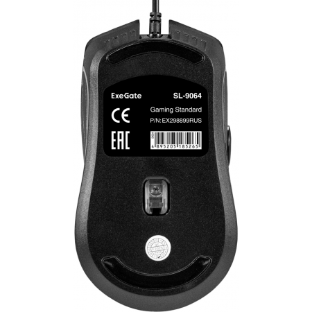 Мышь ExeGate Gaming Standard SL-9064 (USB, оптическая, 3600dpi, 6D, 6 кнопок и колесо прокрутки, длина кабеля 1,5м, черная с подсветкой, RTL), фото , изображение 6