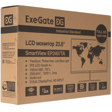Монитор 23.8" ExeGate EP2407TA SmartView черный (EX295525RUS), фото , изображение 8