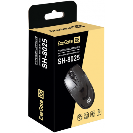 Мышь проводная ExeGate SH-8025 (EX295307RUS) чёрный, фото , изображение 5