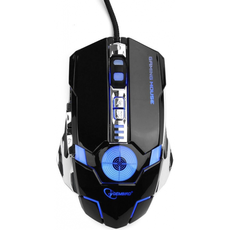 Проводная: Gembird MG-530, USB, 5кнопок+колесо-кнопка+кнопка огонь, 3200DPI, подсветка, программное, фото , изображение 5