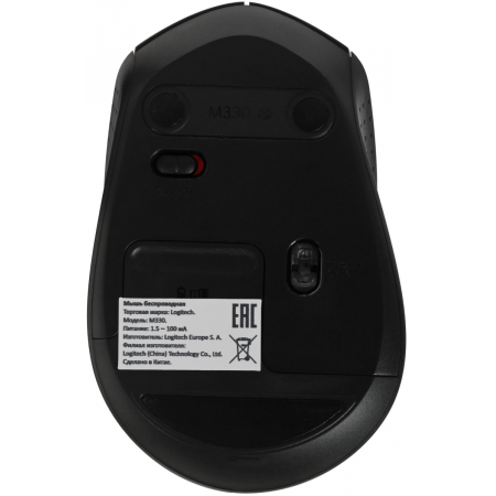 Беспроводная: Logitech Wireless Mouse M330 SILENT PLUS,BLACK, фото , изображение 4