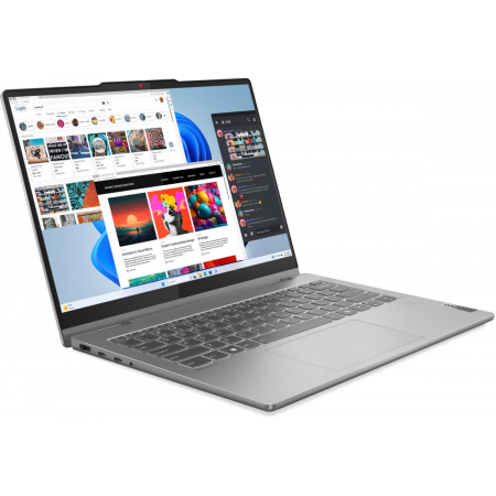 Ноутбук Lenovo IdeaPad 5 2-in-1 14IRH9 83KX0041PS (КЛАВ.РУС.ГРАВ.) Luna Grey 14" WUXGA (1920x1200) OLED 400nits Touch i7-13620H/16Gb/512Gb SSD/DOS/+Pen, фото , изображение 8