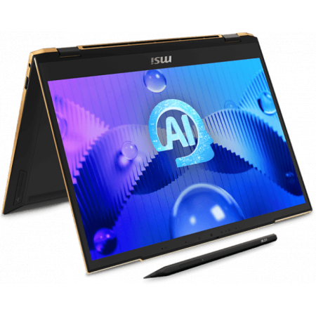 Ноутбук MSI Summit E13 AI Evo A1MTG-001US Core Ultra 7 155H 16Gb SSD1Tb Intel Arc 13.3" IPS Touch FHD+ (1920x1200) Windows 11 Home Multi Language black WiFi BT Cam (9S7-13P411-001), фото 