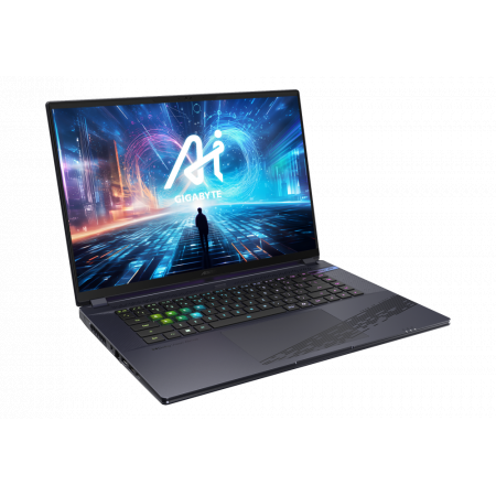 Ноутбук Gigabyte Aorus 16X Core i7 13650HX 16Gb SSD1Tb NVIDIA GeForce RTX4060 8Gb 16" IPS QHD+ (2560x1600) Free DOS grey WiFi BT Cam (9KG-43KZC54SD), фото , изображение 2