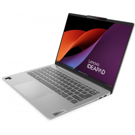 Ноутбук Lenovo IdeaPad Slim 5 14Q8X9 14"(1920x1200 IPS)/Qualcomm Snapdragon X1P-42-100(3.4Ghz)/16384Mb/512PCISSDGb/noDVD/Int:Adreno X1-85/Cam/BT/WiFi/57WHr/war 1y/1.48kg/cloud grey/Win11Home + 65W, RU kbd, фото , изображение 2