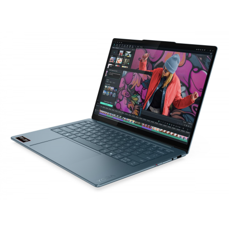 Ноутбук Lenovo Yoga Slim7 14AKP10 Ryzen AI 5 340 16Gb SSD1Tb AMD Radeon 840M 14" OLED 2.8K (2880x1800) Windows 11 Home turquoise WiFi BT Cam (83JY0009RK), фото , изображение 3