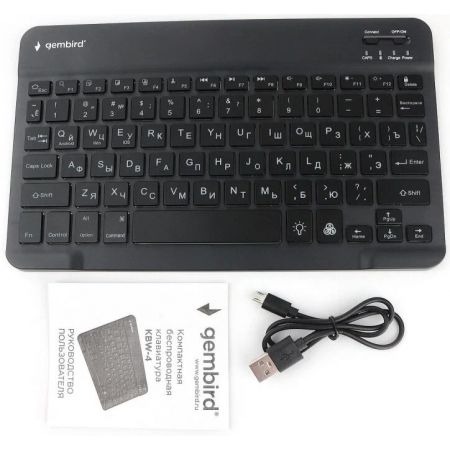 Клавиатура беспроводная Gembird KBW-4N, 78 кл., Bluetooth, ножн.тип клавиш, ультратонкая, фото , изображение 3