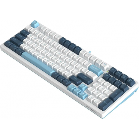 Клавиатура A4Tech Fstyler FS300 механическая белый/синий USB for gamer LED (FS300 PANDA SNOWBOARDING), фото , изображение 4